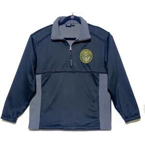 United States Army Pullover Sweater Men's Medium Quarter Zip Long Sleeve Black